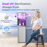 Waterdrop Y1CH Hot and Cold Bottleless Water Cooler Dispenser, Silver