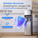 Waterdrop Y1CH Hot and Cold Bottleless Water Cooler Dispenser, Silver