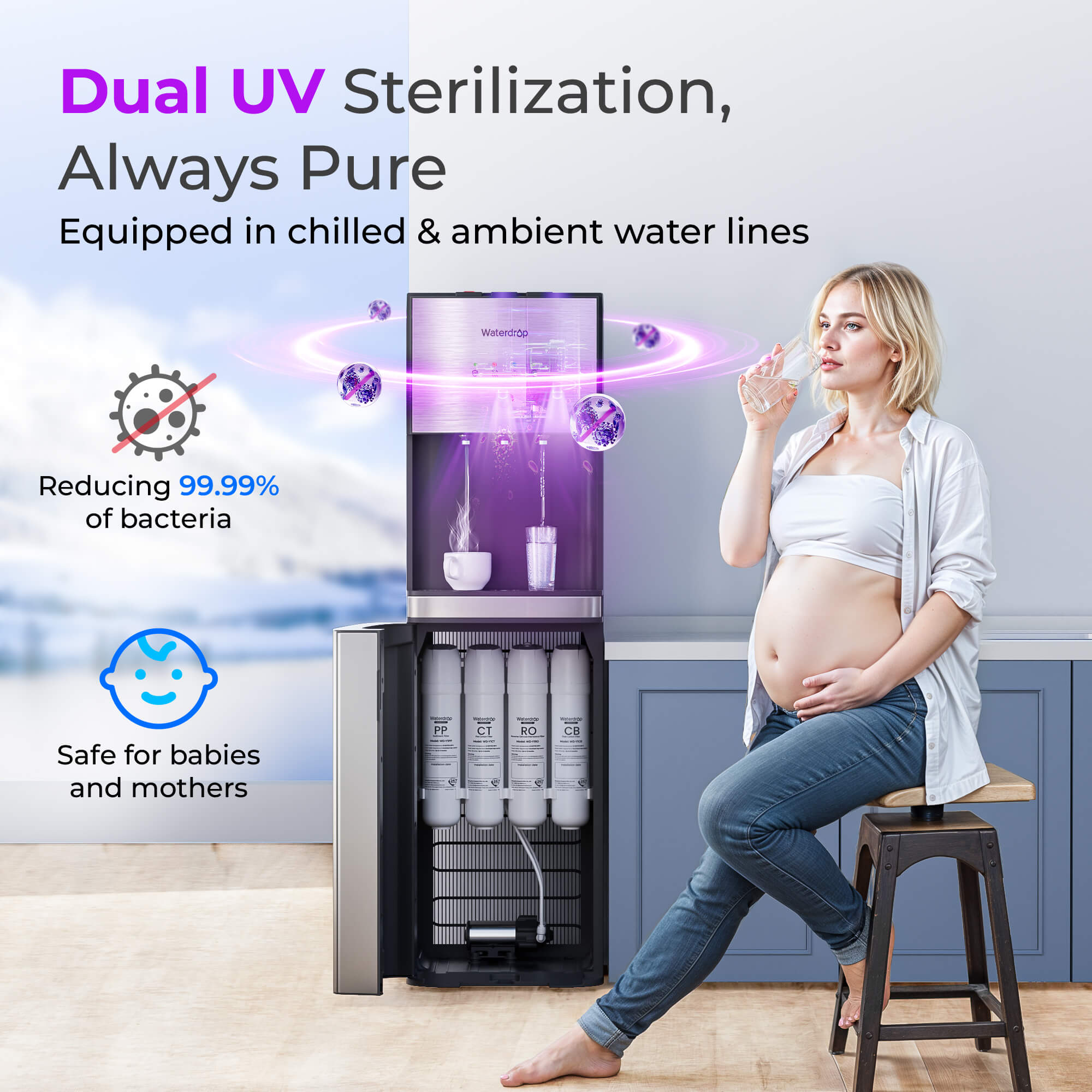 Waterdrop Y1CH Reverse Osmosis Bottleless Water Cooler - Thumbnail 3