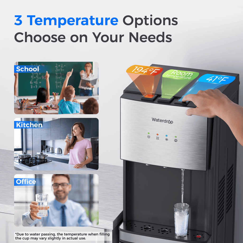 Waterdrop Y1CH Ultrafiltration Bottleless Water Cooler, Sliver