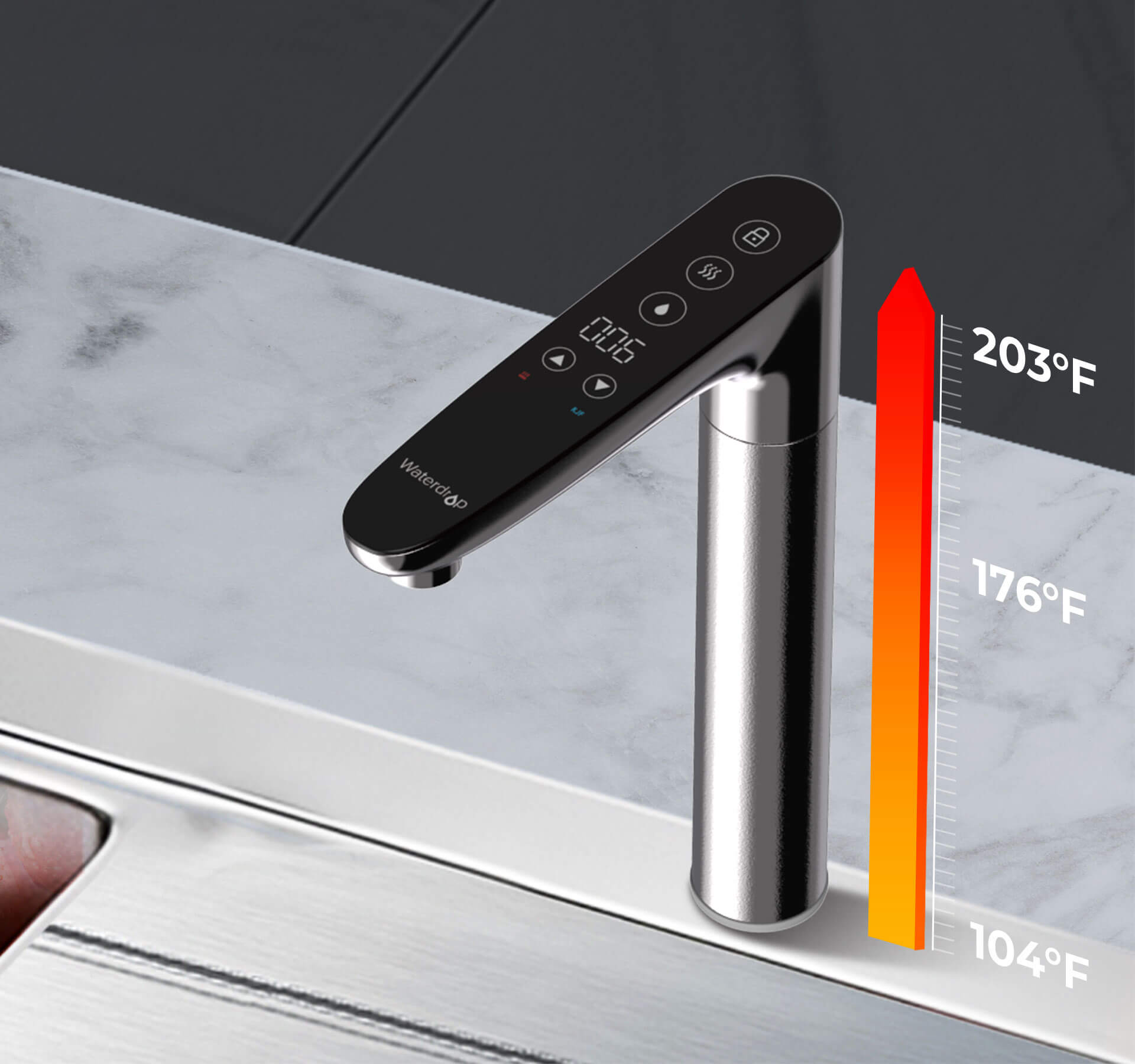 Hot or Ambient Water in One Touch