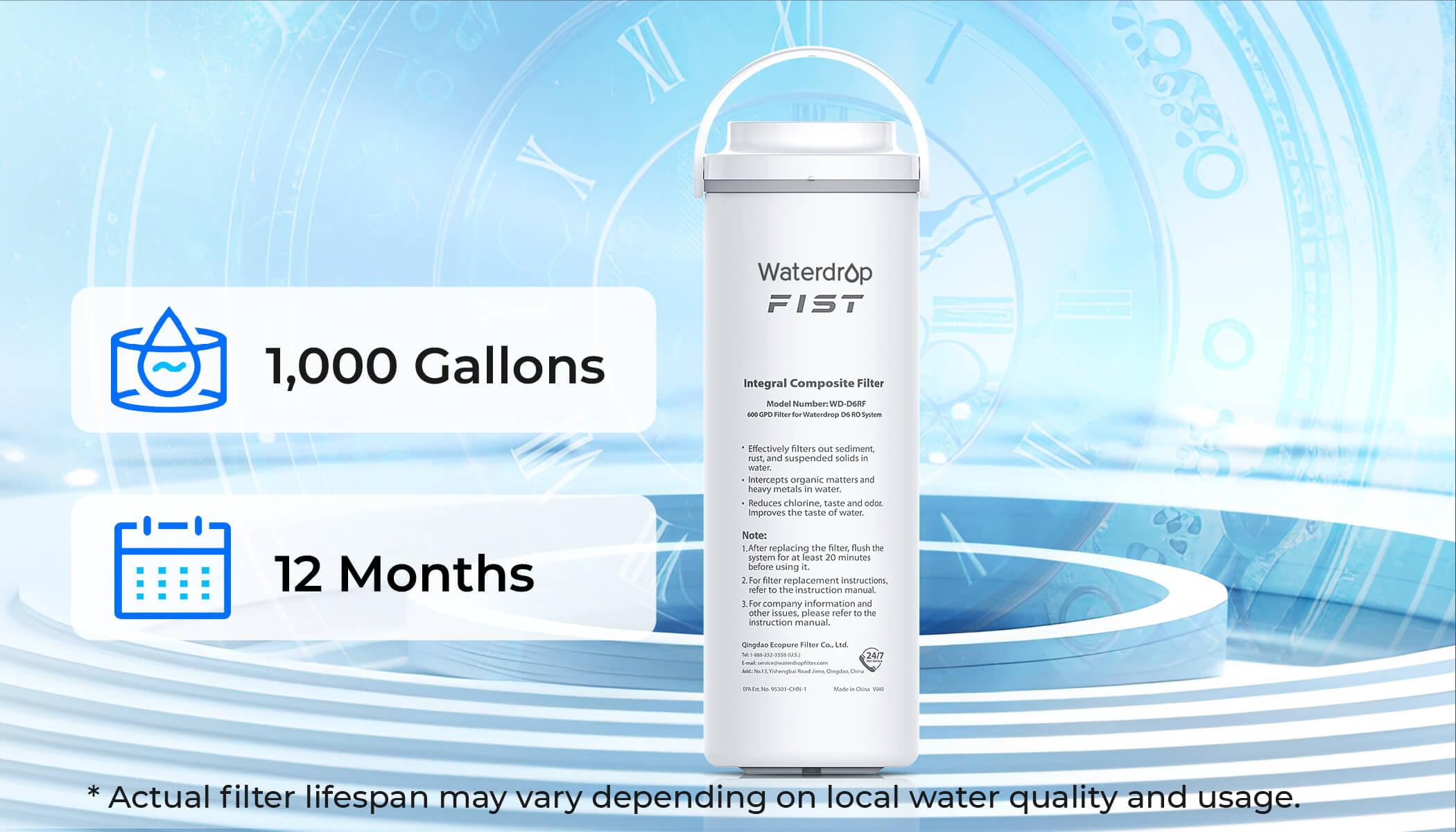 Long Filter Lifespan