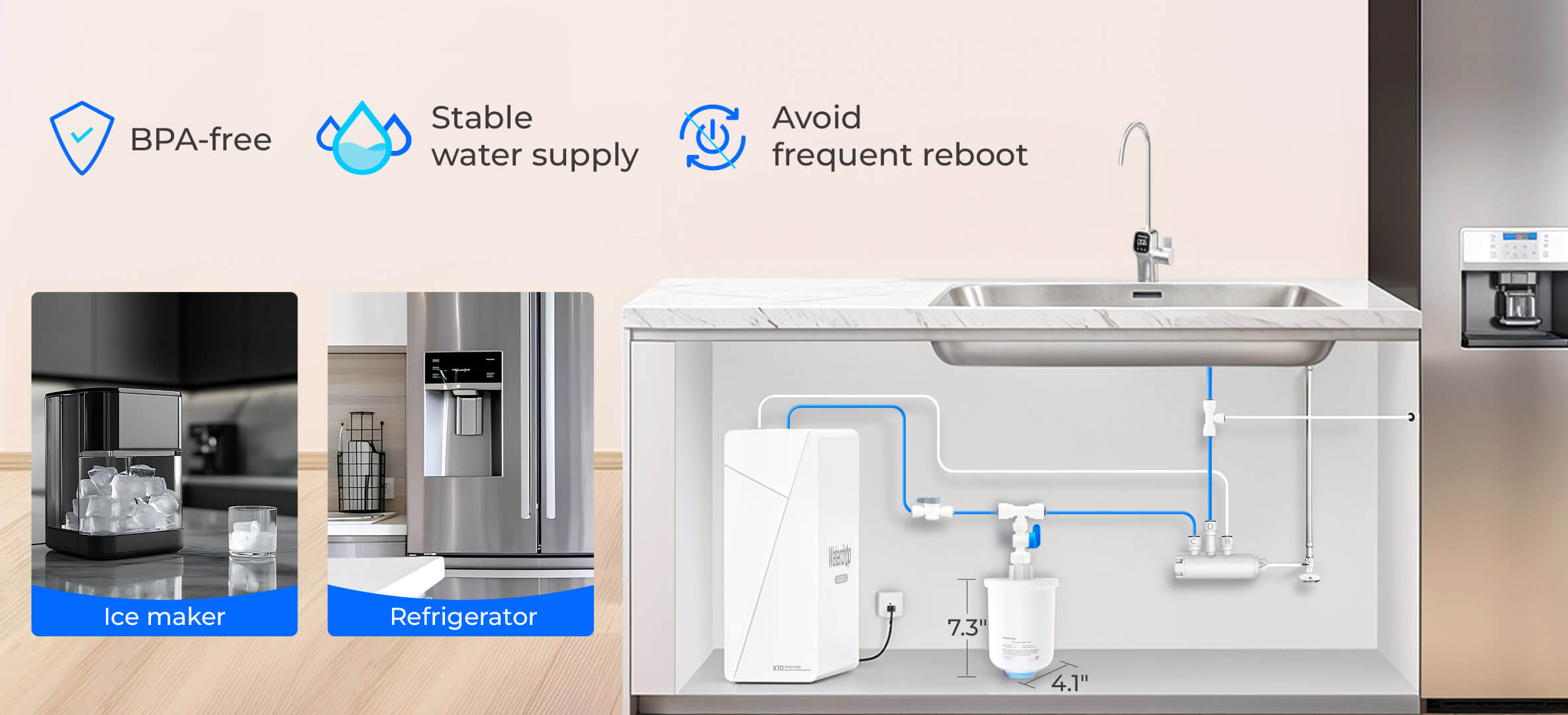 Effortless Strong Flow to Your Ice Maker & Fridge