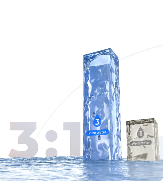 3:1 
Pure-to-Drain Ratio