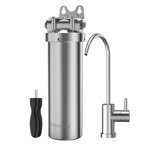 Stainless Steel Undersink Water Filtration System With Dedicated Faucet