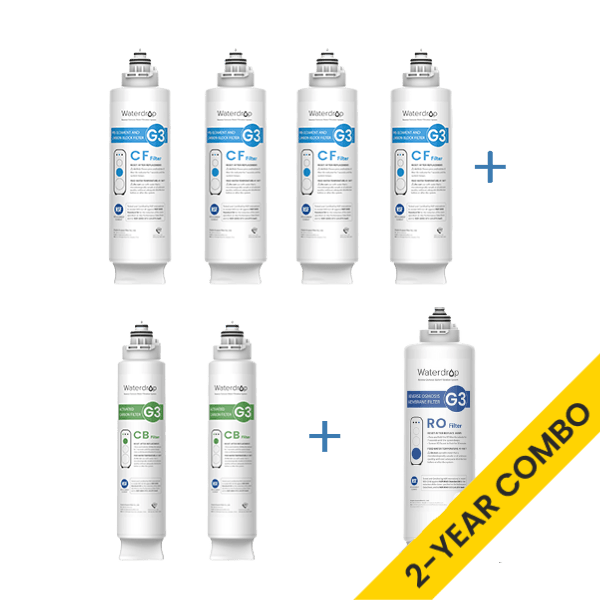 Waterdrop G3 RO System Replacement Filters - 400GPD