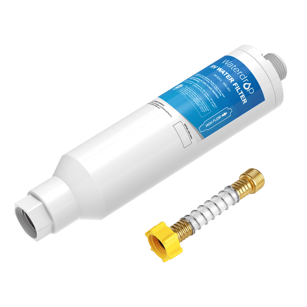 RV Water Filter | RV Inline Water Filter with Flexible Hose Protector