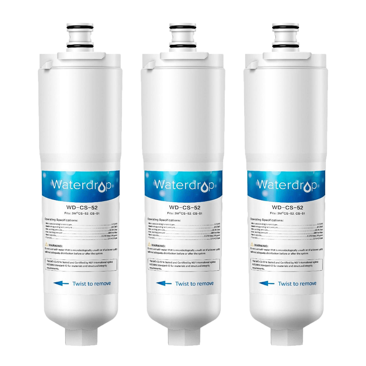 Waterdrop Replacement for 3M™ Cuno CS-52 Refrigerator Water Filter