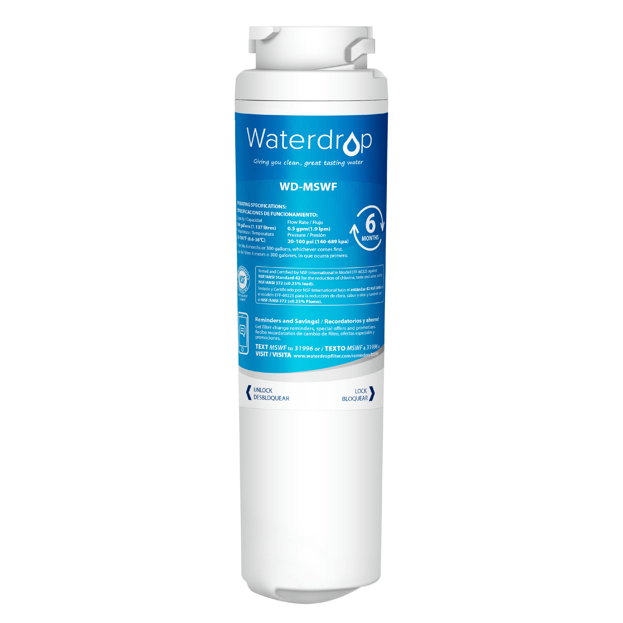 MSWF Refrigerator Water Filter Replacement by Waterdrop