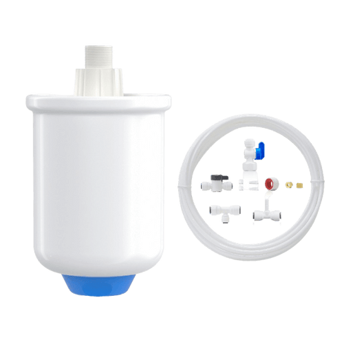 Connect RO System to Refrigerator - Waterdrop PMT Small Water Pressure Tank for Smart Reverse Osmosis, with 1/4" Water Tubing