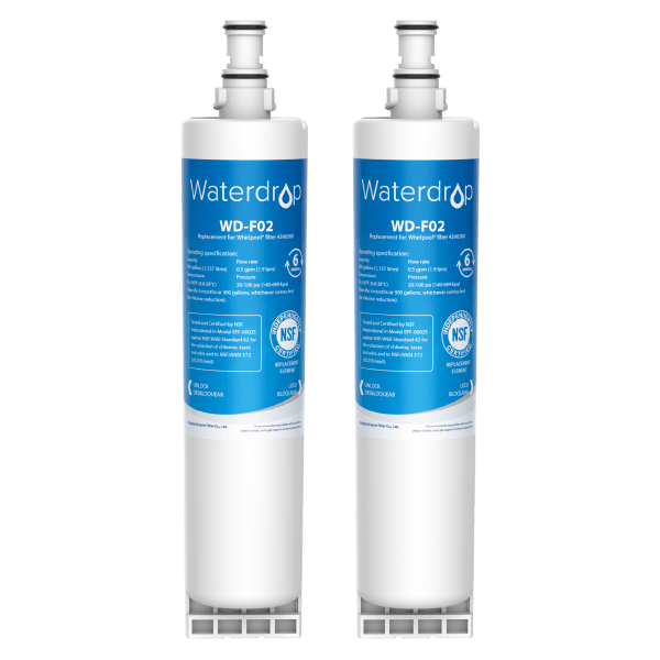 Waterdrop Replacement for Whirlpool 4396508 4396510 Refrigerator Water Filter, NSF 42, 372