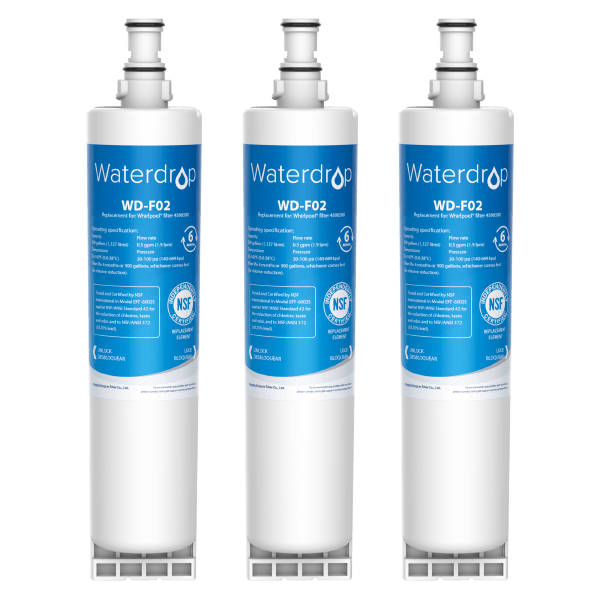 Waterdrop Replacement for Whirlpool ®4396508 4396510 Refrigerator Water Filter, NSF 42, 372