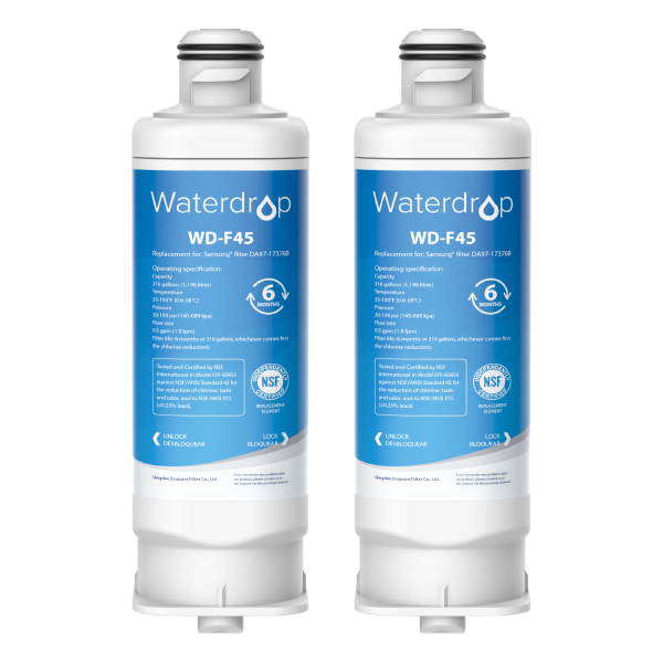 Waterdrop WD-F45 Replacement for Samsung DA97-17376B Refrigerator Water Filter
