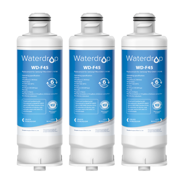 Waterdrop WD-F45 Replacement for Samsung DA97-17376B Refrigerator Water Filter