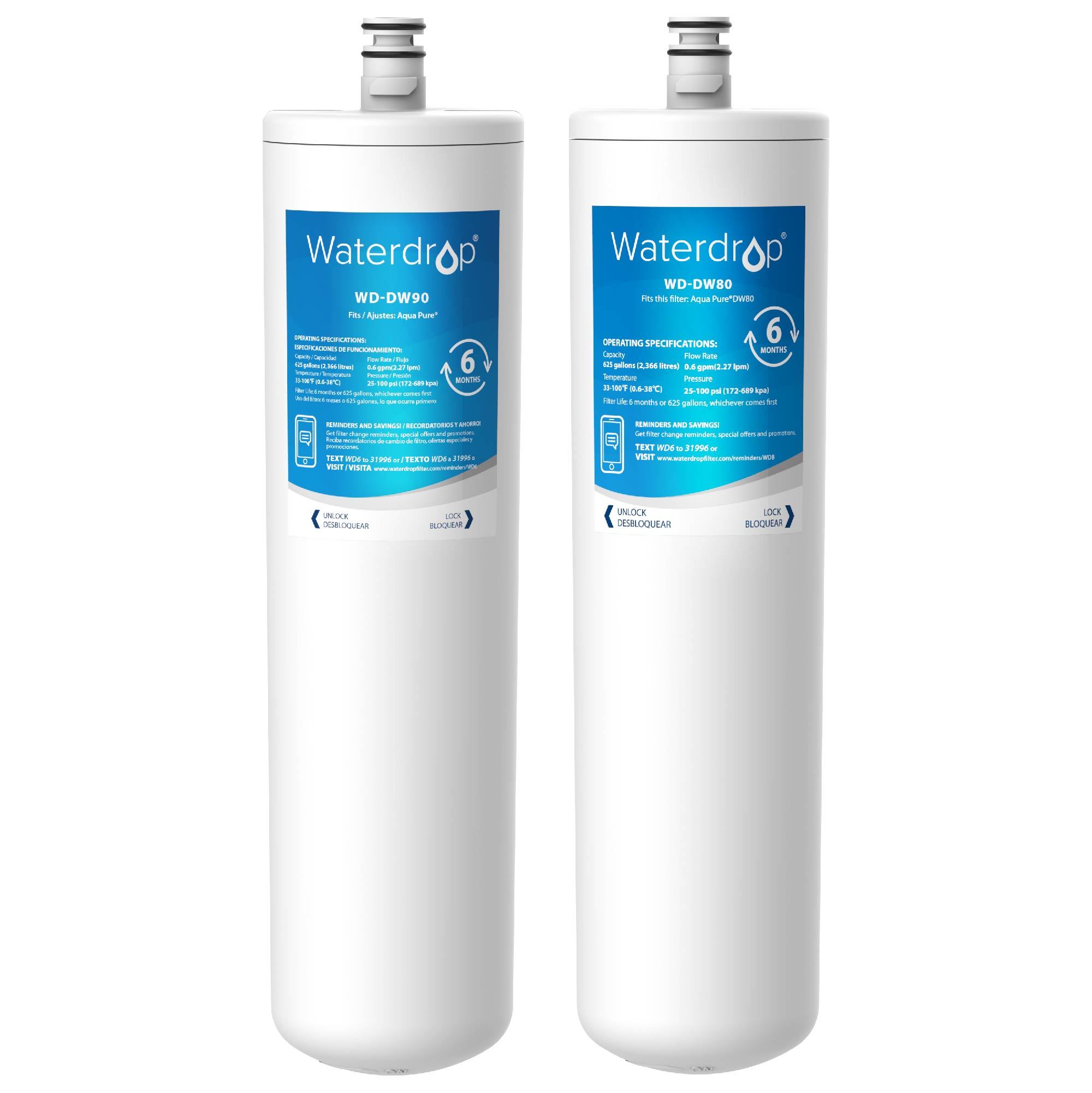 Waterdrop Replacement for Aqua-Pure DW80/90 Undersink Water Filter