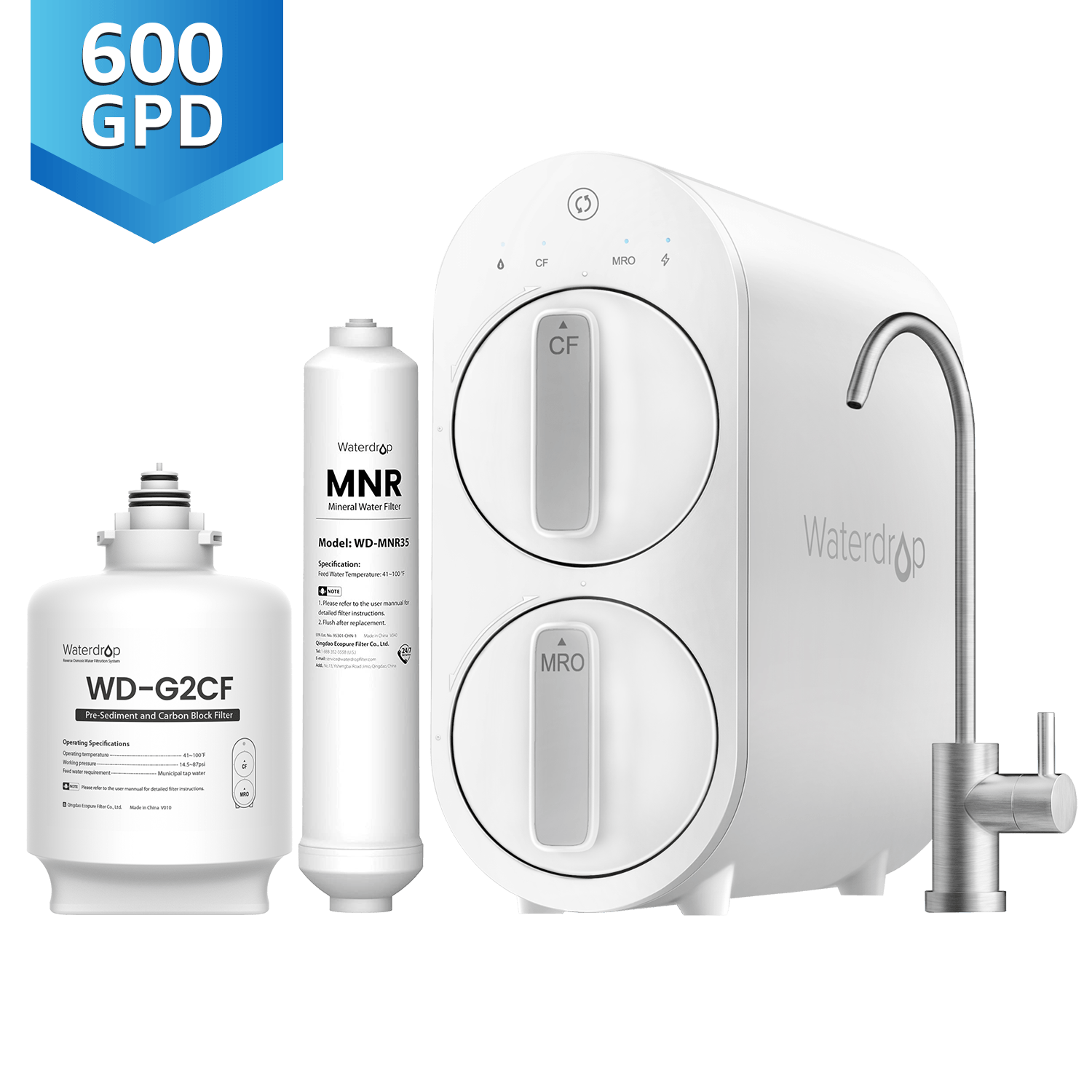 Waterdrop G2P600 Remineralization RO System Combo Kit - Thumbnail 4