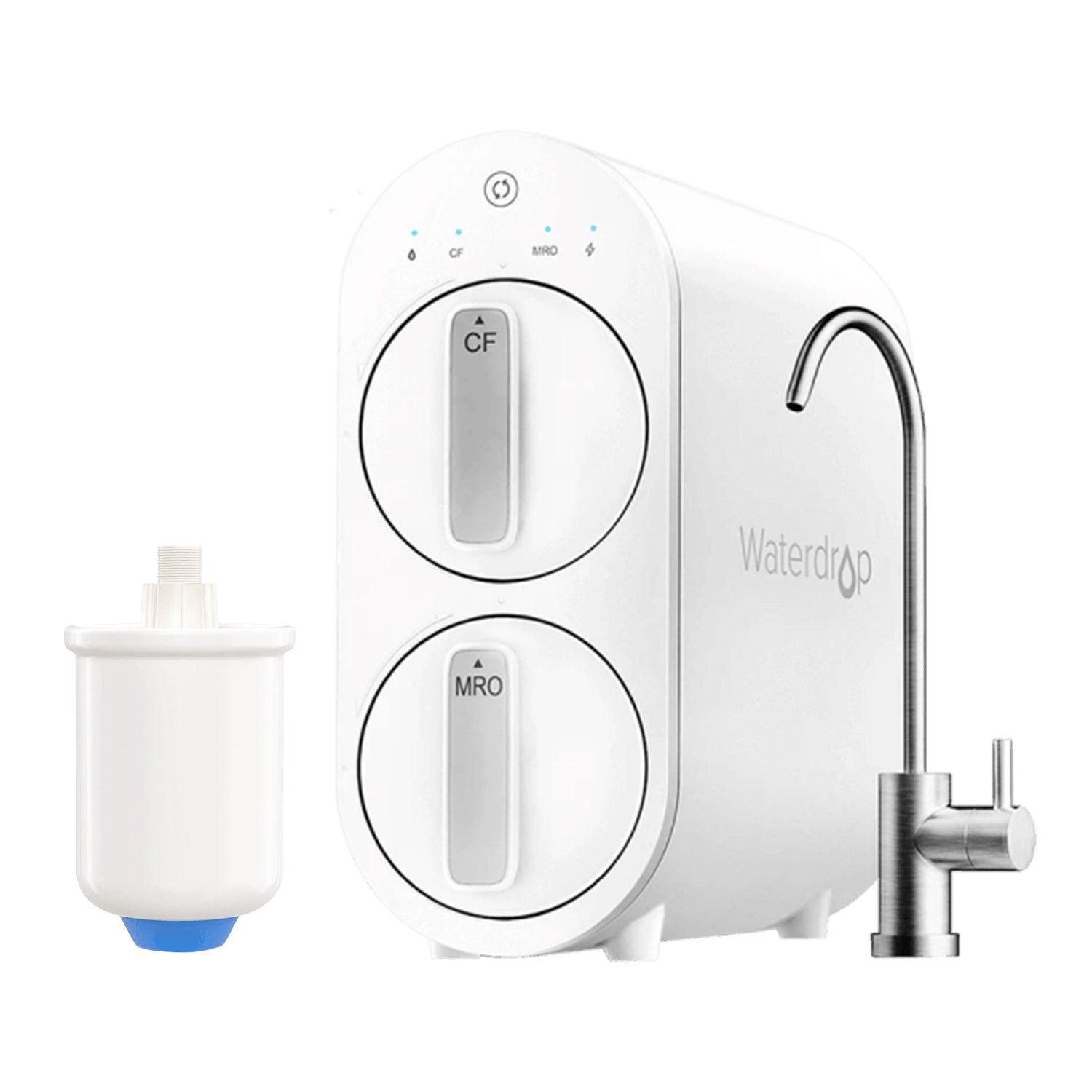 Waterdrop G2P600 Reverse Osmosis System with WD-PMT Mini Tank, 600 GPD  Tankless RO Water Filter System, Under Sink RO System, 7 Stage Filtration,  2:1 Pure to Drain, Bundle 