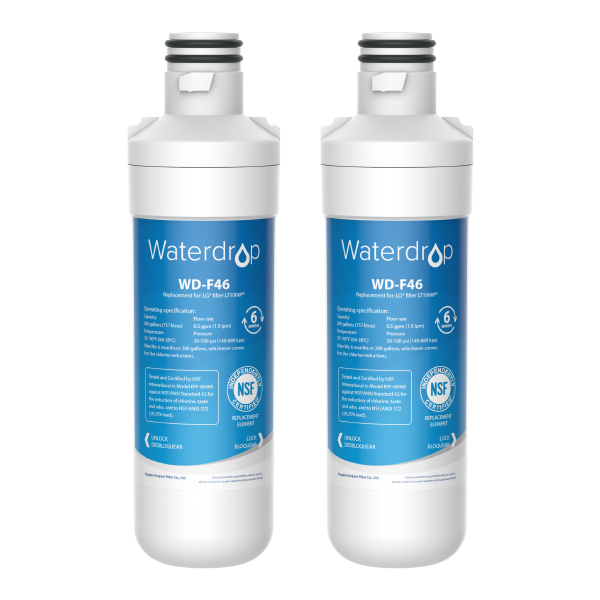 Waterdrop Replacement for LG LT1000P Refrigerator Water Filter