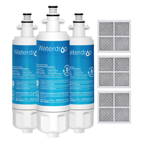 Waterdrop Replacement for LG® LT700P® ADQ36006101 Refrigerator Water Filter and LT120F® Air Filter