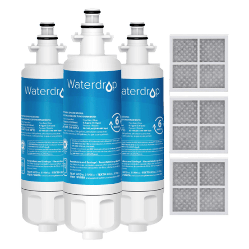 Waterdrop Replacement for LG® LT700P® ADQ36006101 Refrigerator Water Filter and LT120F® Air Filter
