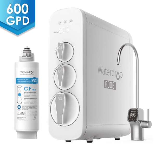 G3P600 Tankless RO System with Extra Plus a CF Filter - Waterdrop G3P600