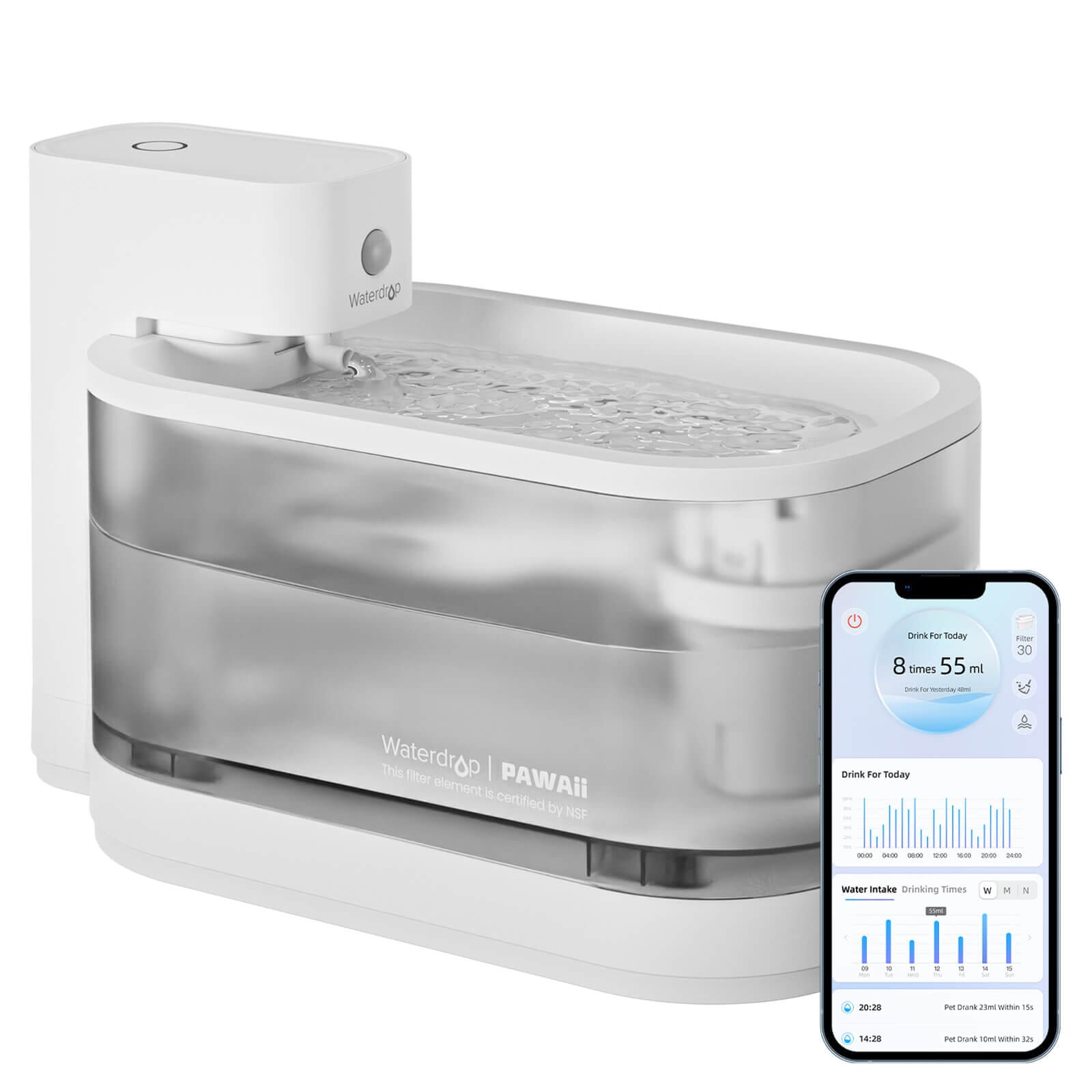 Waterdrop Wireless Pet Water Fountain Pro